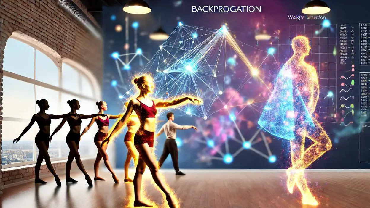 The Dance of Backpropagation: How Neural Networks Learn to Perform